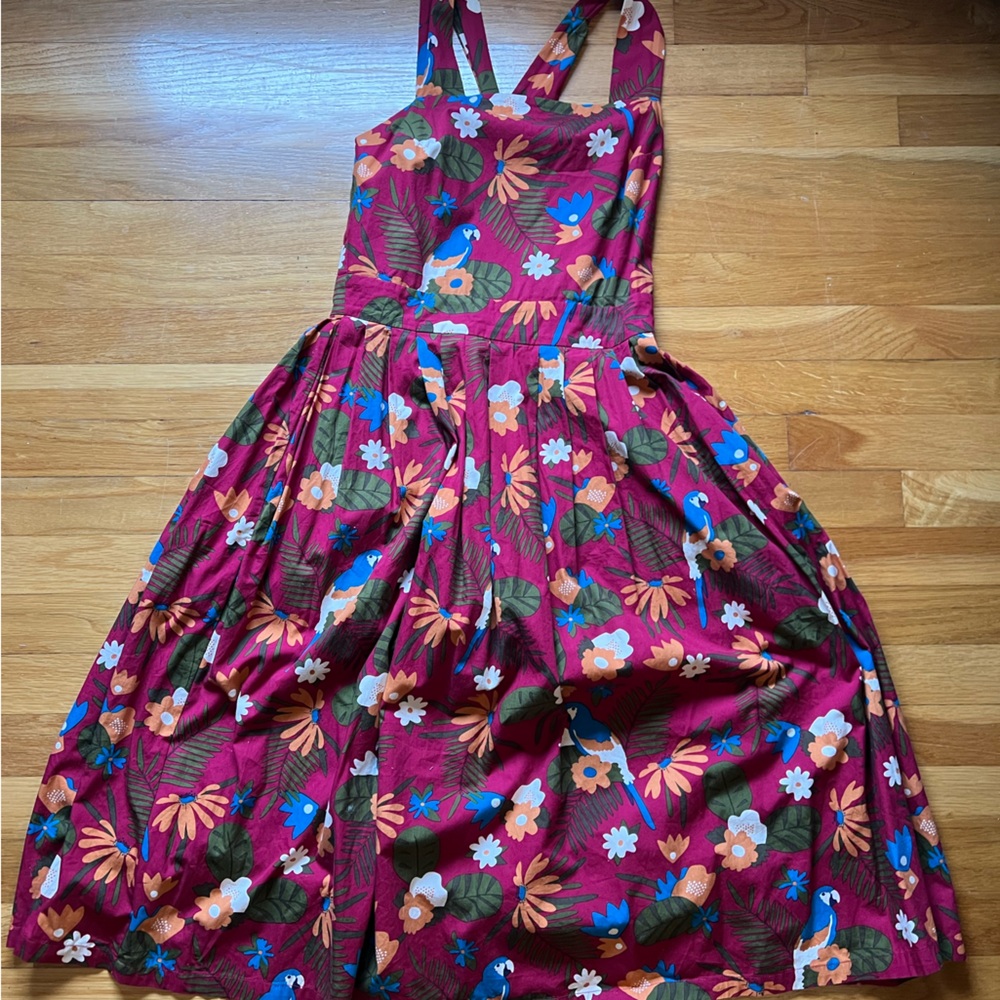 Floral Macaw Sleeveless Dress